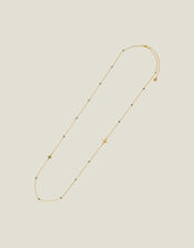 14ct Gold-Plated Beaded Long Necklace, , large