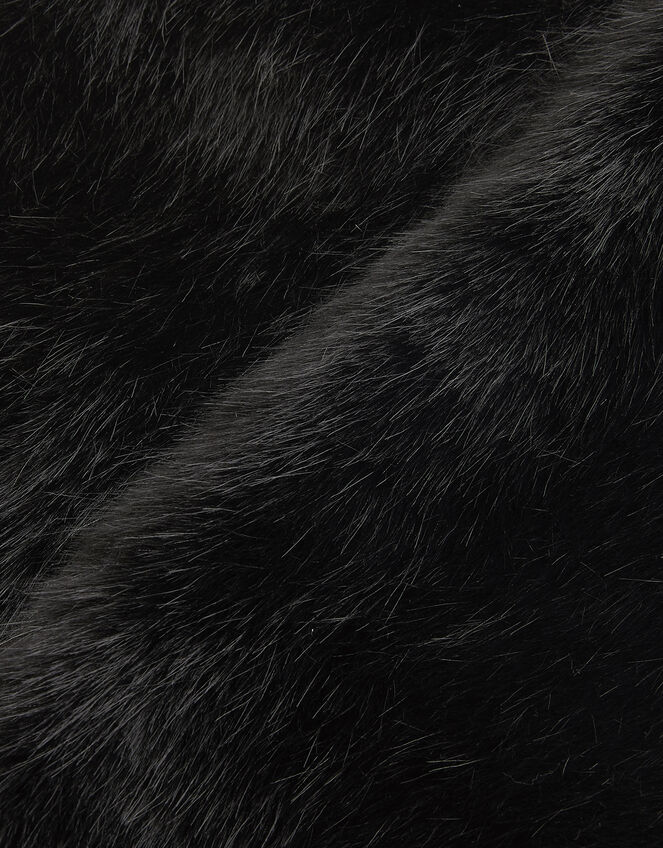 Faux Fur Tippet, Black (BLACK), large