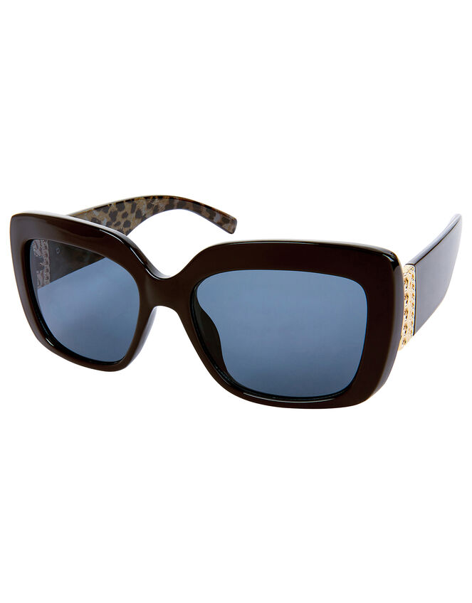 Stella Square Sunglasses with Chain Detail, , large