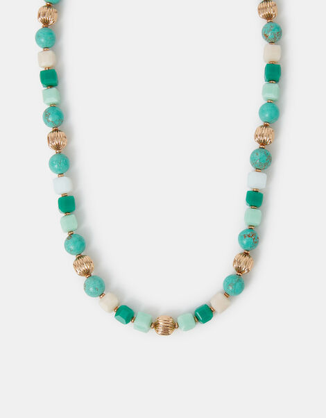 Mixed Stone Beaded Necklace, , large