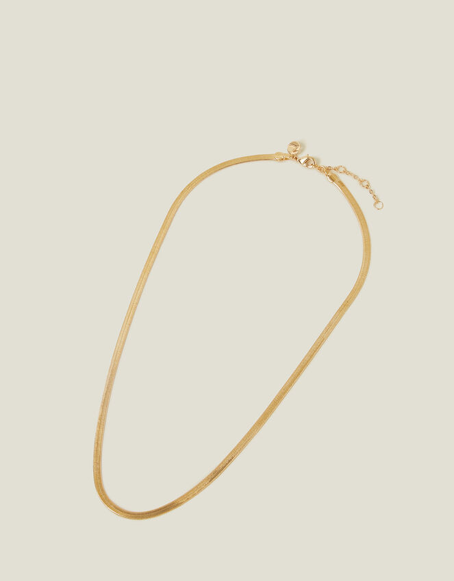 14ct Gold-Plated Omega Chain Necklace, , large