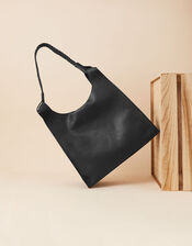 Plait Strap Leather Shoulder Bag, , large