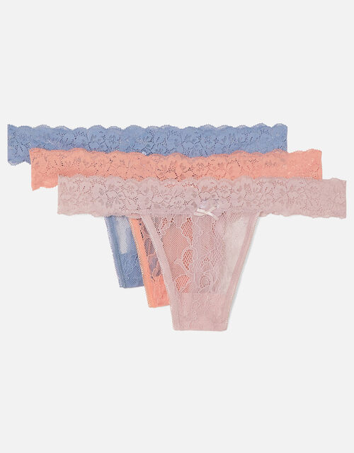 Lace Thong Multipack, Multi (BRIGHTS-MULTI), large