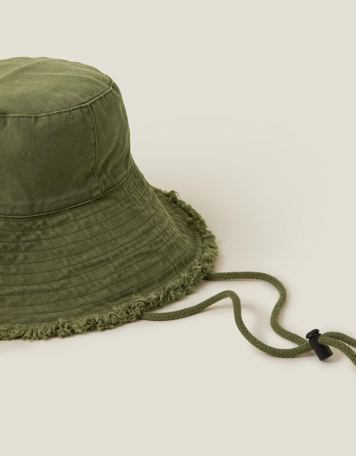 Lace Trim Bucket Hat Green