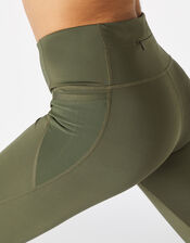 Full-Length Gym Leggings, Green (KHAKI), large