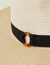 Tortoiseshell Ring Fedora Hat, , large