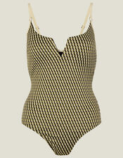 Textured Jacquard Swimsuit , Multi (DARKS MULTI), large