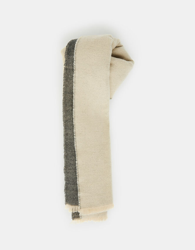 Wells Antibacterial Two-Tone Blanket Scarf Camel and Grey, Multi (PASTEL-MULTI), large