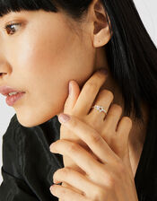 Sterling Silver Sparkle Star Band Ring, Silver (ST SILVER), large