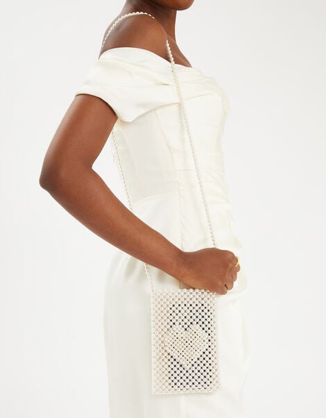 Bridal Pearl Phone Bag, , large