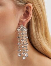 Dia Cascading Petal Drop Earrings, , large