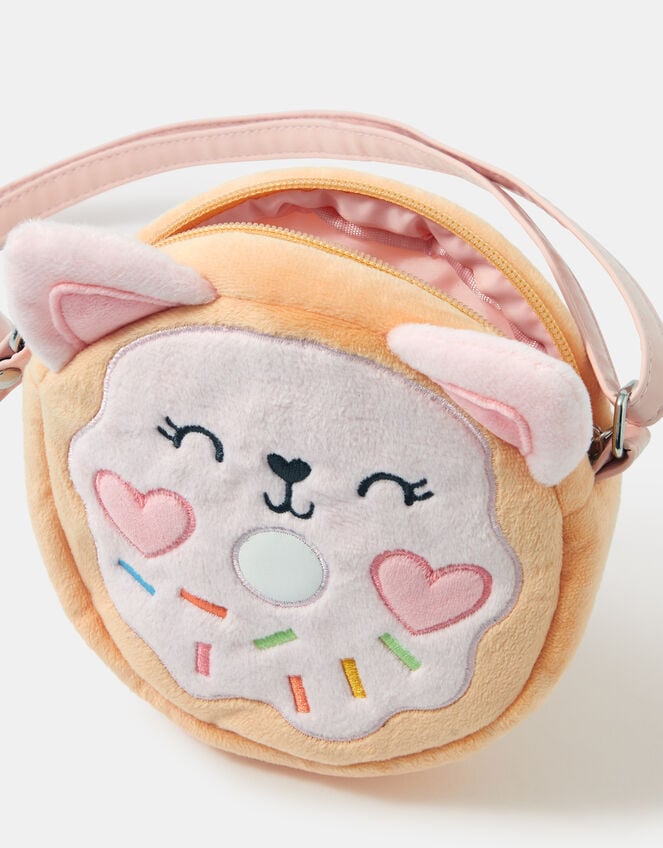 Girls Plush Doughnut Crossbody Bag, , large