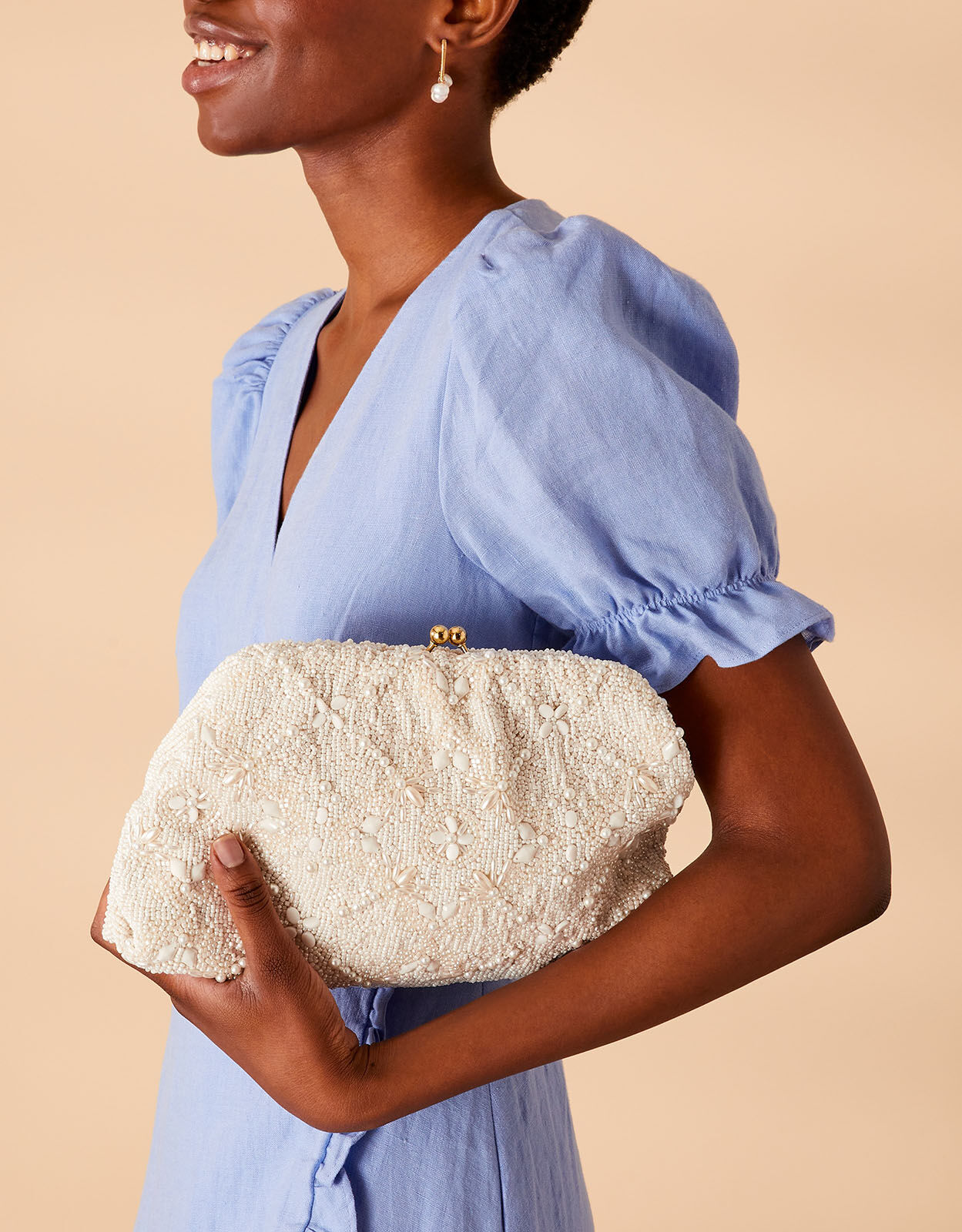 Accessorize shop beaded clutch