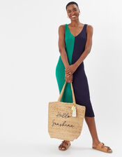 Hello Sunshine Slogan Shoulder Bag, , large