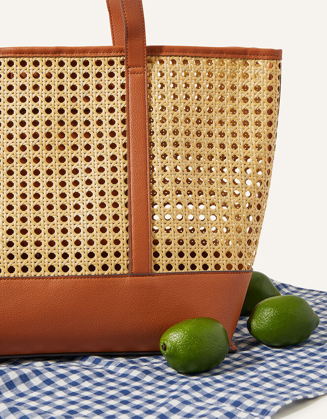 Large Rattan Shoulder Bag, , large