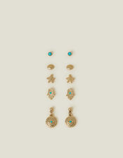 5-Pack Starfish Stud Earrings, , large