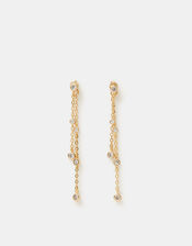 14ct Gold-Plated Double Diamant&eacute; Necklace, , large