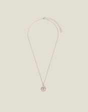 Flower Gem Pendant Necklace, , large