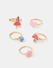 5-Pack Girls Fairy Ring Set, , large