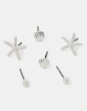 3-Pack Starfish Stud Earrings, , large