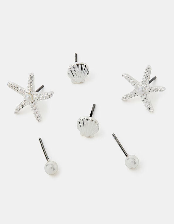 3-Pack Starfish Stud Earrings, , large