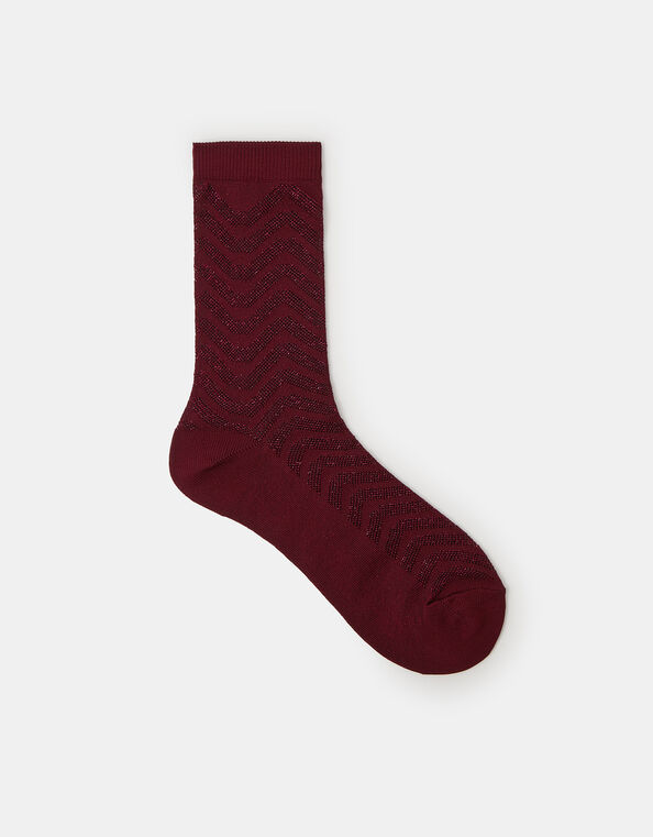 Chevron Glitter Socks, , large