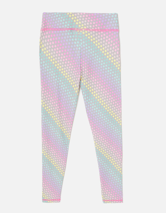 Girls Rainbow Star Leggings, Multi (BRIGHTS-MULTI), large