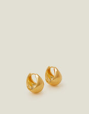 14ct Gold-Plated Chunky Huggie Hoop Earrings, , large