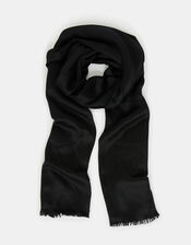 Plain Woven Stole, Black (BLACK), large