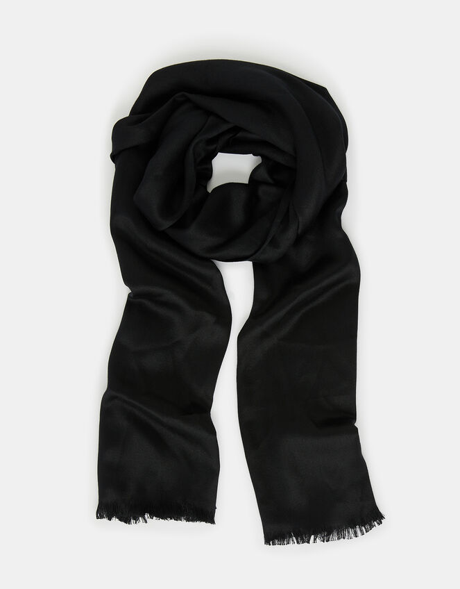 Plain Woven Stole, Black (BLACK), large