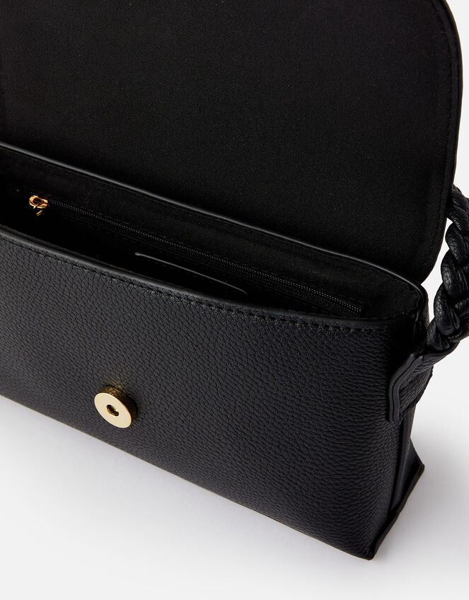 Pia Plaited Shoulder Bag , Black (BLACK), large