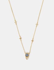 14ct Gold-Plated Star Stone Pendant Necklace, , large