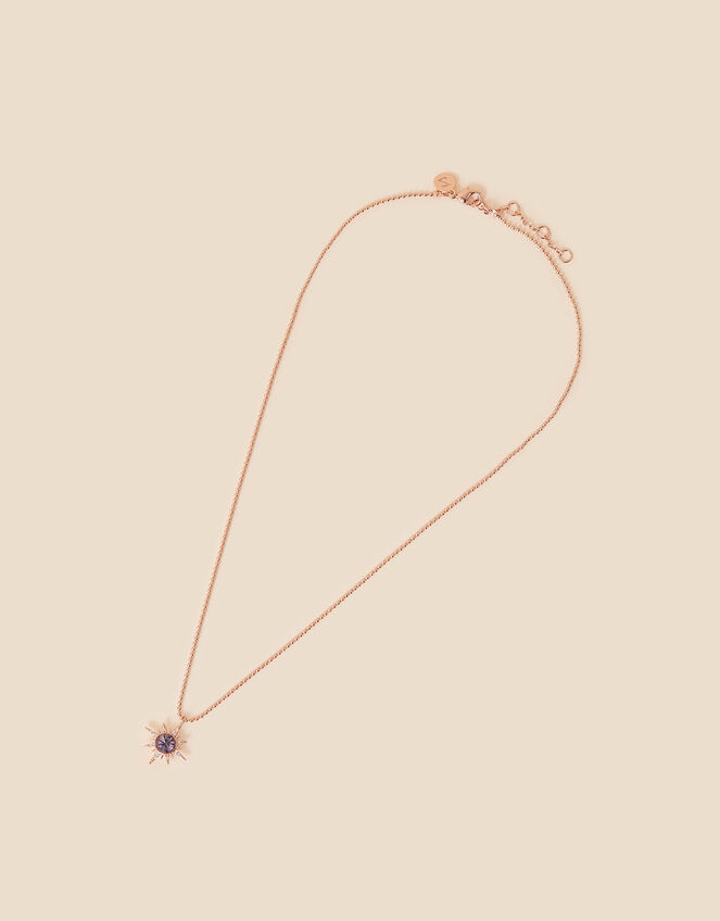 Rose Gold-Plated Star Pendant Necklace, , large