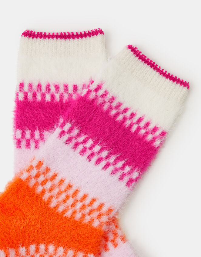 Checkerboard Stripe Bed Socks, , large