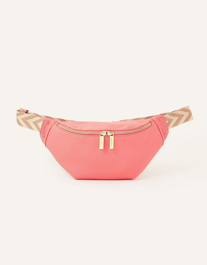 Large Zip Bum Bag, Orange (CORAL), large