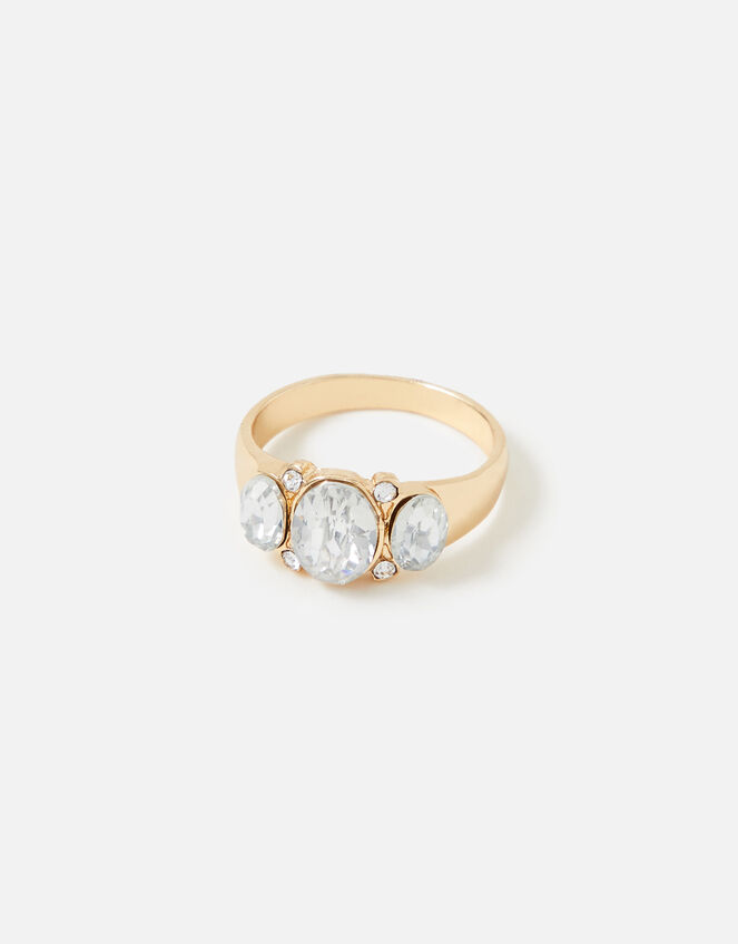 Blue Harvest Crystal Trilogy Ring, White (CRYSTAL), large