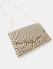 Embellished Envelope Clutch Bag, Gold (GOLD), large