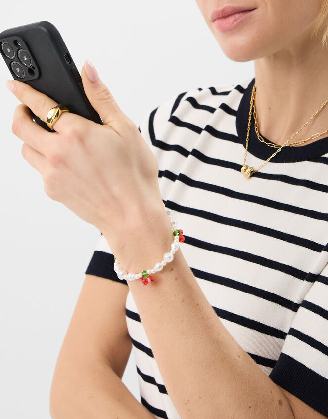 Cherry Pearl Phone Charm, , large