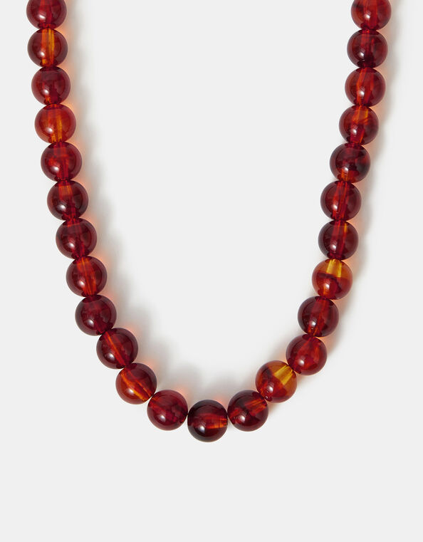 Chunky Beaded Resin Necklace, , large