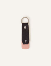 Double Layer Keyring, Black (BLACK), large