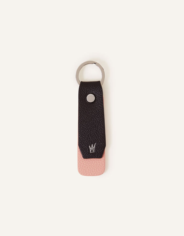Double Layer Keyring, Black (BLACK), large