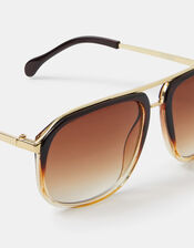 Ombr&eacute; Aviator Sunglasses, , large