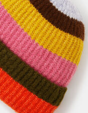 Bright Stripe Beanie Hat, , large