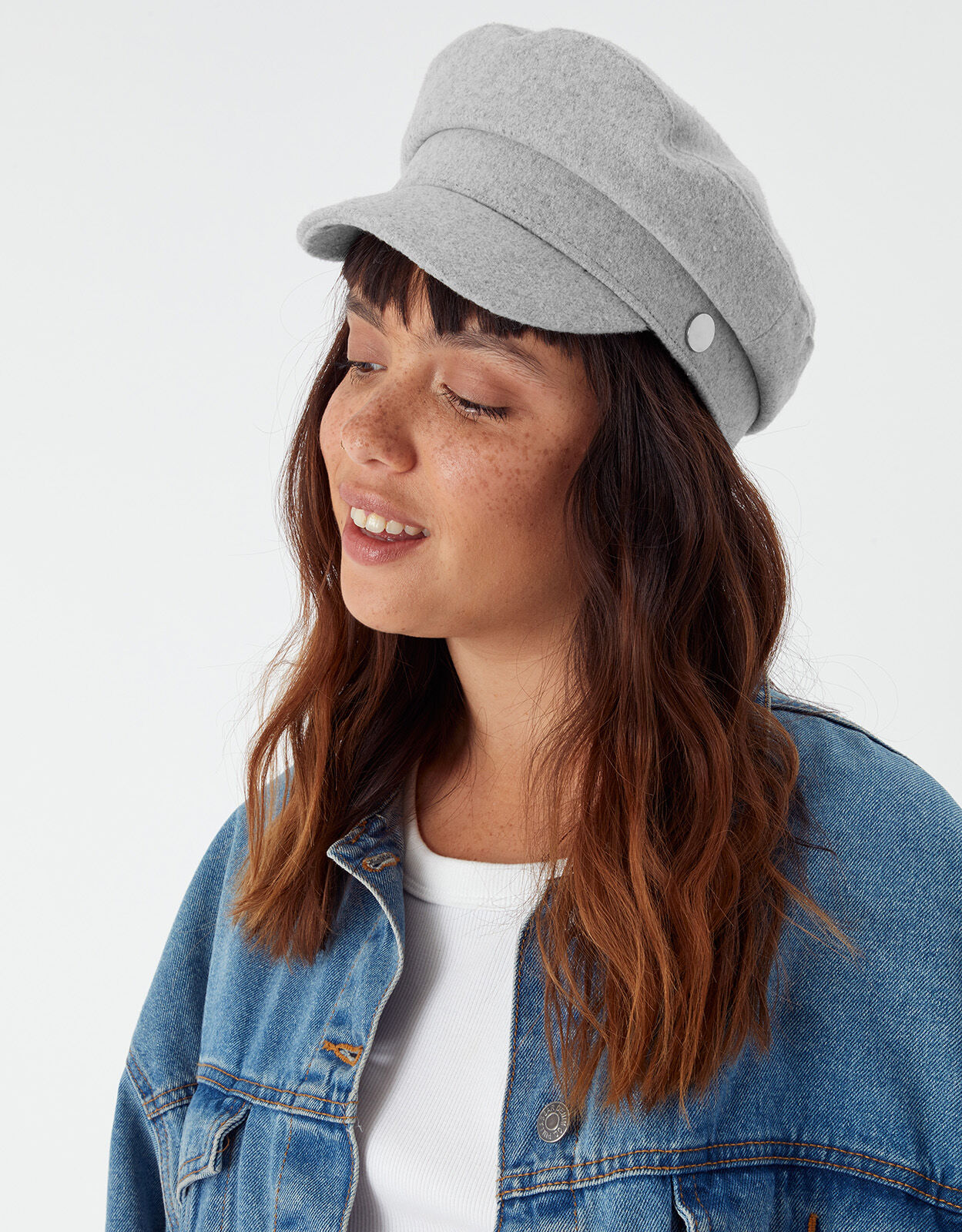 Wool Baker Boy Hat Grey Hats Accessorize Global