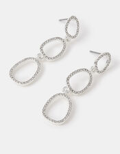 Cut Out Triple Drop Earrings, , large