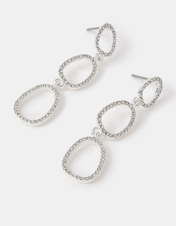 Cut Out Triple Drop Earrings, , large