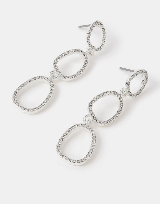 Cut Out Triple Drop Earrings, , large