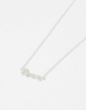 Sterling Silver Love Necklace, , large