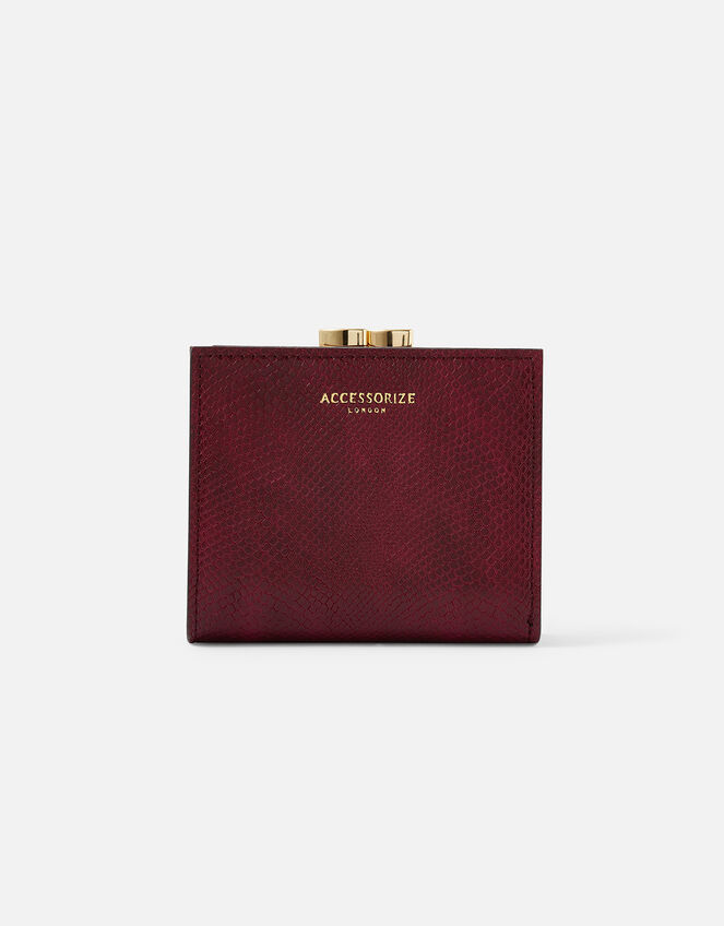 Clip Frame Purse, Red (BURGUNDY), large