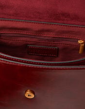 Patent Crossbody Bag, Red (BURGUNDY), large